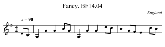 Fancy. BF14.04 - staff notation