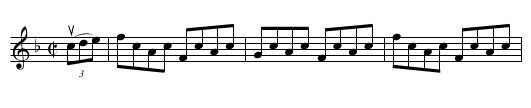 FANCY CLOG HORNPIPE - staff notation