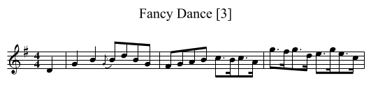 Fancy Dance [3] - staff notation