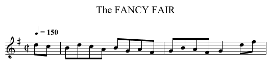 FANCY FAIR, The - staff notation