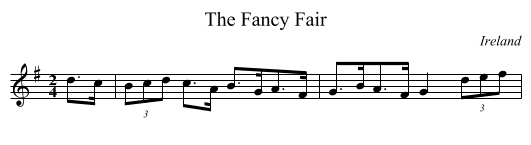 Fancy Fair, The  - staff notation