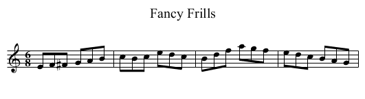 Fancy Frills - staff notation