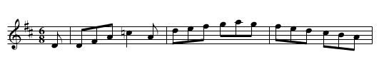 FANCY IRISH JIG - staff notation