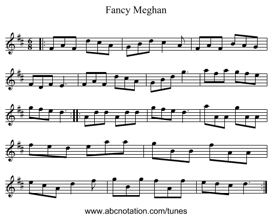 Fancy Meghan - staff notation