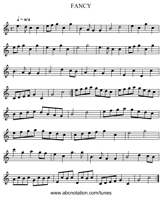 FANCY - staff notation