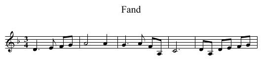Fand - staff notation