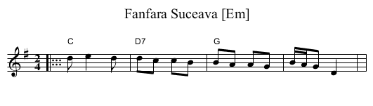 Fanfara Suceava [Em] - staff notation