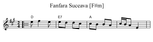 Fanfara Suceava [F#m] - staff notation