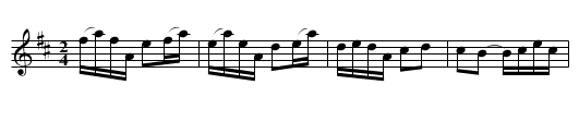 Fannie's Festival - staff notation