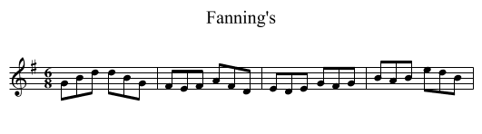 Fanning's - staff notation