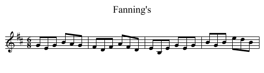 Fanning's - staff notation