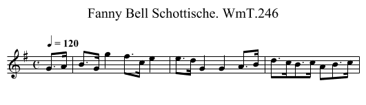 Fanny Bell Schottische. WmT.246 - staff notation