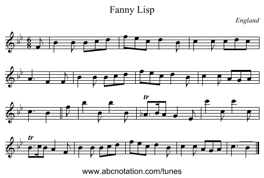 Fanny Lisp - staff notation