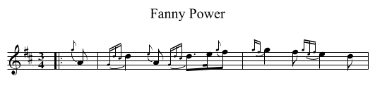 Fanny Power - staff notation