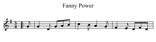 Fanny Power - staff notation