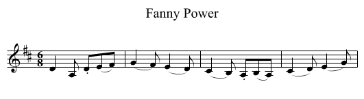 Fanny Power - staff notation