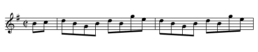 Fanny's Delight - staff notation