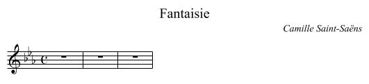 Fantaisie - staff notation