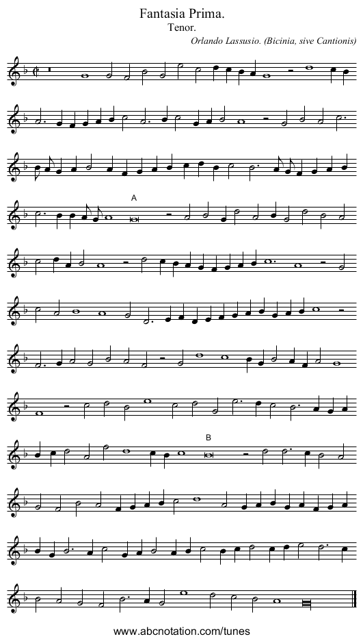 Fantasia Prima. - staff notation