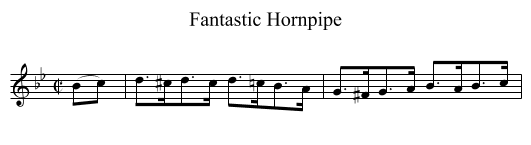 Fantastic Hornpipe - staff notation