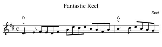 Fantastic Reel - staff notation