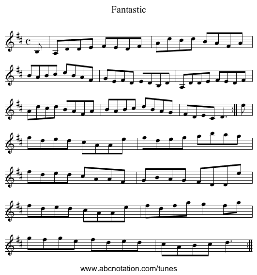 Fantastic - staff notation