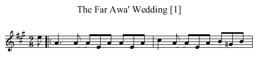 Far Awa' Wedding [1], The - staff notation