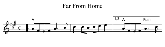 Far From Home - staff notation