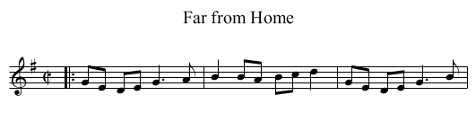 Far from Home - staff notation