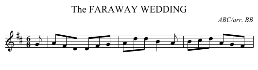 FARAWAY WEDDING, The - staff notation