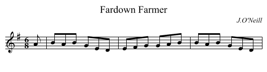 Fardown Farmer - staff notation