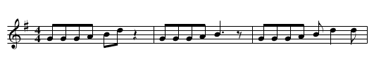 Fare You Well My Susan - staff notation