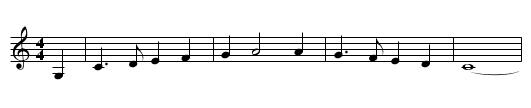 Farewell He - staff notation