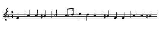 Farewell Spanish Ladies - staff notation
