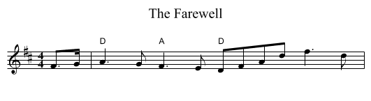 Farewell, The  - staff notation