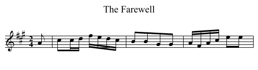 Farewell, The - staff notation