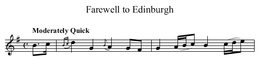 Farewell to Edinburgh - staff notation