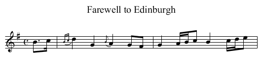 Farewell to Edinburgh - staff notation
