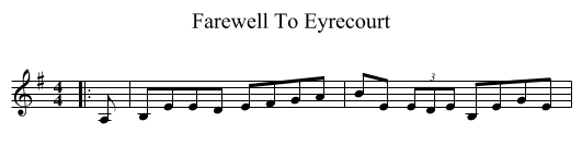 Farewell To Eyrecourt - staff notation