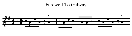Farewell To Galway - staff notation