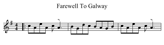 Farewell To Galway - staff notation