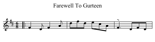 Farewell To Gurteen - staff notation