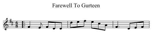 Farewell To Gurteen - staff notation