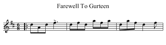 Farewell To Gurteen - staff notation