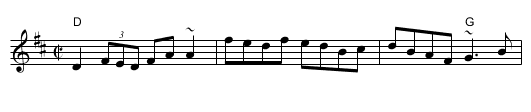 Farewell to Ireland - staff notation