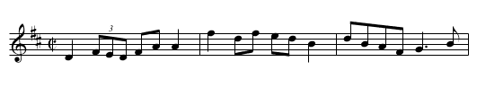 Farewell to Ireland - staff notation