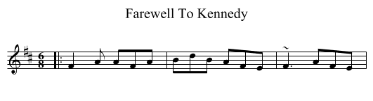 Farewell To Kennedy - staff notation