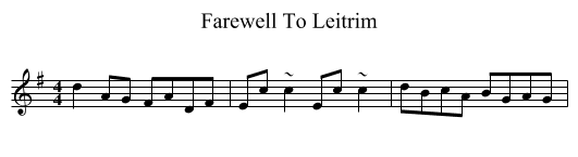 Farewell To Leitrim - staff notation