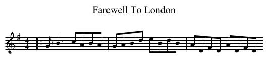 Farewell To London - staff notation