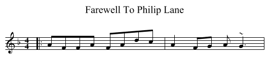 Farewell To Philip Lane - staff notation